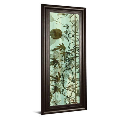 Classy Living Botanical Vines Wall Art 18x42in | Transitional Multicolor Paper on MDF in Dark Chocolate Frame | Living Room & Bedroom Nature | Model 1795
