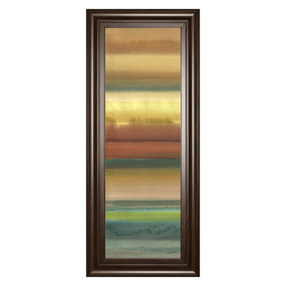 Classy Living Tranquil Horizon 18x42in Wall Art | Contemporary Abstract Cinnamon Mocha Frame | Living Room & Bedroom Tranquil Decor | 18 x 42 | Model 1796