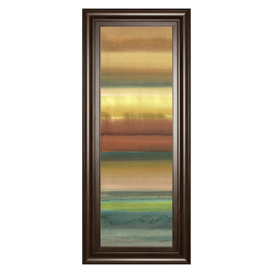 Classy Living Tranquil Horizon 18x42in Wall Art | Contemporary Abstract Cinnamon Mocha Frame | Living Room & Bedroom Tranquil Decor | 18 x 42 | Model 1796