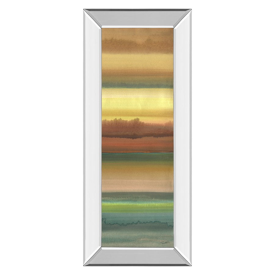 Classy Living Ambient Sky II 18x42in Vertical Wall Art | Contemporary Mixed Media with Mirrored Frame | Living Room & Bedroom Decor | 18 x | Model 1797MF