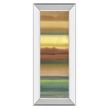 Classy Living Ambient Sky II 18x42in Vertical Wall Art | Contemporary Mixed Media with Mirrored Frame | Living Room & Bedroom Decor | 18 x | Model 1797MF