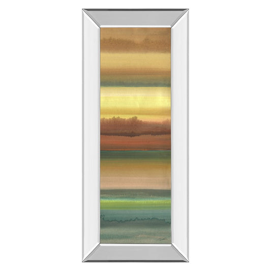 Classy Living Ambient Sky II 18x42in Vertical Wall Art | Contemporary Mixed Media with Mirrored Frame | Living Room & Bedroom Decor | 18 x | Model 1797MF