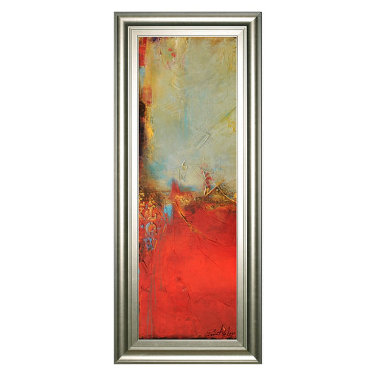 Classy Living Urban Pulse 18x42in Wall Art | Contemporary Mixed Media on Paper, Silver Serenity Frame | Living Room & Office Decor | 18 x 42 | Model 1798