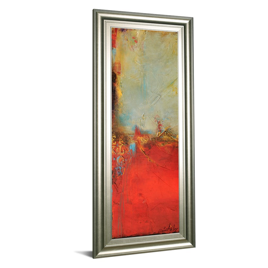 Classy Living Urban Pulse 18x42in Wall Art | Contemporary Mixed Media on Paper, Silver Serenity Frame | Living Room & Office Decor | 18 x 42 | Model 1798