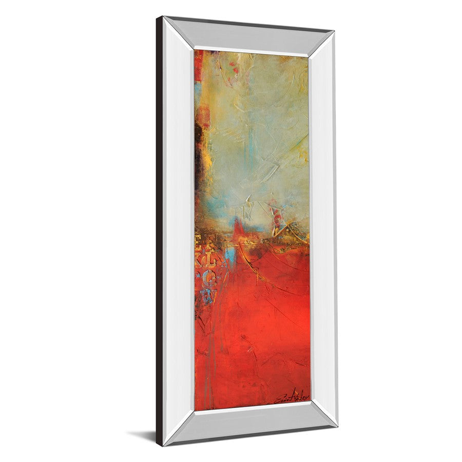 Classy Living Urban Pulse 18x42in Wall Art | Contemporary Mixed Media with Mirrored Frame | Living Room & Office Decor | 18 x 42 x 3 in | Model 1798MF