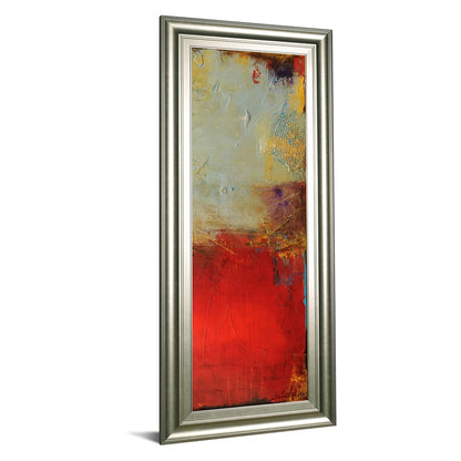 Classy Living Vibrant Layers 18x42in Wall Art | Contemporary Mixed Media on Paper in Silver MDF Frame | Living Room & Office Decor | 1 x 18 x | Model 1799
