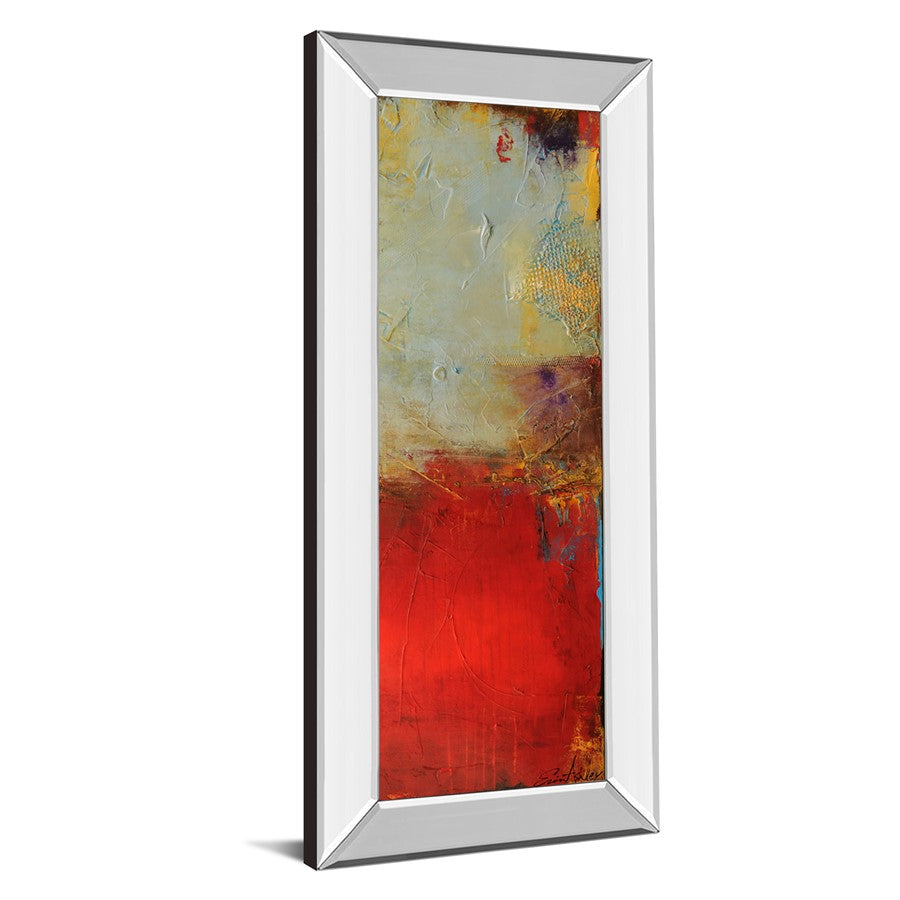 Classy Living Vibrant Layers 18x42in Wall Art | Contemporary Mixed Media with Mirrored Frame | Living Room & Office Decor | 18 x 42 x 3 in | Model 1799MF
