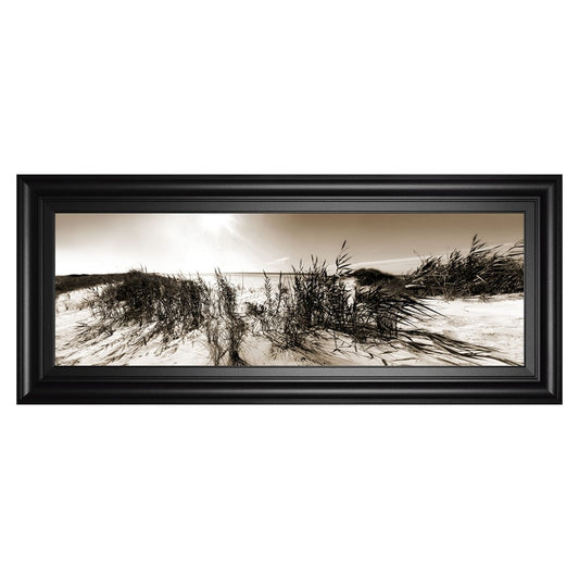 Classy Living Dune Breeze Wall Art 42x18in | Traditional Coastal Black MDF Frame | Living Room, Bedroom & Office Decor | 42 x 18 x 1 in | Model 1800