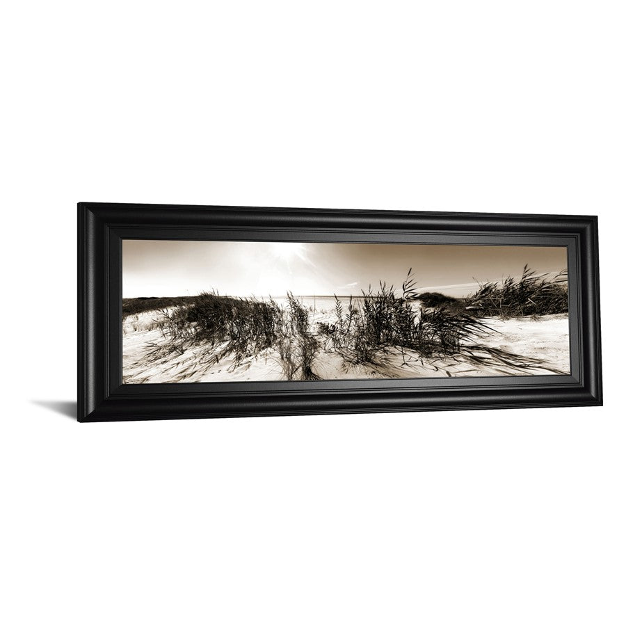 Classy Living Dune Breeze Wall Art 42x18in | Traditional Coastal Black MDF Frame | Living Room, Bedroom & Office Decor | 42 x 18 x 1 in | Model 1800