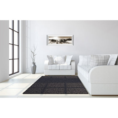 Classy Living Dune Breeze 42x18in Wall Art | Traditional Coastal Sepia Photograph in Mirrored Frame | Living Room & Bedroom Decor | 42 x 18 | Model 1800MF