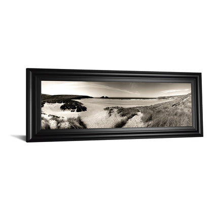 Classy Living Dunes Panorama 42x18in Wall Art | Traditional Coastal Beachscape in Midnight Aura MDF Frame | Living Room & Office Decor | 42 x | Model 1801