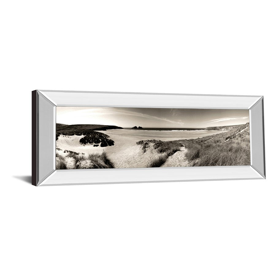 Classy Living Dunes 42in Panorama Wall Art | Traditional Beachscape with Mirrored Frame | Living Room & Office Coastal Decor | 42 x 18 x 3 | Model 1801MF