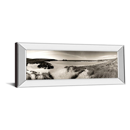 Classy Living Dunes 42in Panorama Wall Art | Traditional Beachscape with Mirrored Frame | Living Room & Office Coastal Decor | 42 x 18 x 3 | Model 1801MF