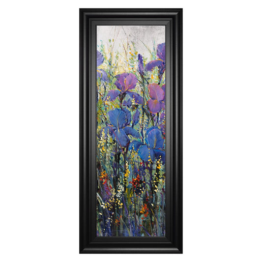 Classy Living Iris Bloom Wall Art 18x42in | Contemporary Multicolor Paper on MDF | Living Room, Bedroom & Office Decor | 1 x 18 x 42 in | Model 1804