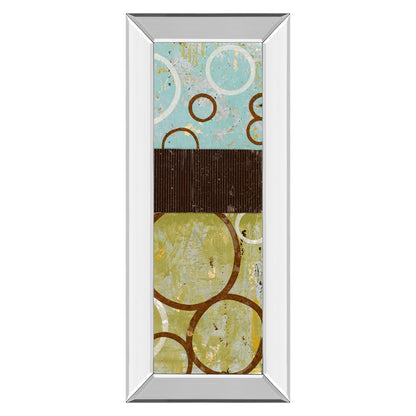 Classy Living Abstract Circles 42in H Wall Art | Contemporary Mixed Media with Mirrored Frame | Living Room & Office Decor | 18 x 42 x 3 in | Model 1811MF