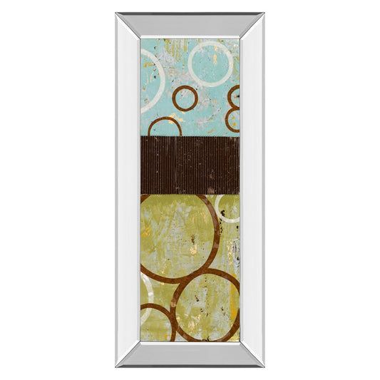 Classy Living Abstract Circles 42in H Wall Art | Contemporary Mixed Media with Mirrored Frame | Living Room & Office Decor | 18 x 42 x 3 in | Model 1811MF