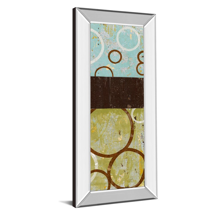 Classy Living Abstract Circles 42in H Wall Art | Contemporary Mixed Media with Mirrored Frame | Living Room & Office Decor | 18 x 42 x 3 in | Model 1811MF