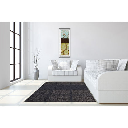 Classy Living Abstract Circles 42in H Wall Art | Contemporary Mixed Media with Mirrored Frame | Living Room & Office Decor | 18 x 42 x 3 in | Model 1811MF