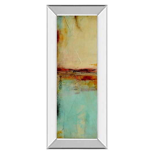 Classy Living Serene Horizons 18x42in Wall Art | Contemporary Mixed Media on Mirrored Frame | Living Room & Office Decor | 3 x 18 x 42 in | Model 1814MF