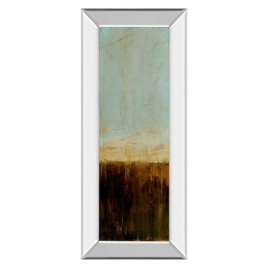 Classy Living Amber Meadowlight 18x42in Vertical Wall Art | Contemporary Mixed Media with Mirrored Frame | Living Room & Office Decor | 18 | Model 1819MF
