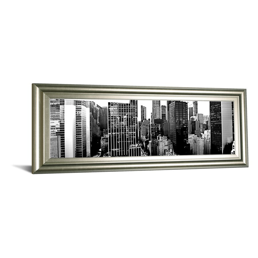 Classy Living Urban Vista 42x18in Wall Art | Contemporary Silver Serenity MDF Frame | Living Room & Office Decor | 42 x 18 x 1 in | Model 1836