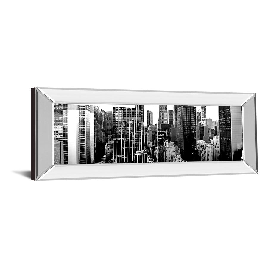 Classy Living Urban Vista 42x18in Wall Art | Contemporary Cityscape Photograph with Mirrored Frame | Living Room & Office Decor | 42 x 18 x | Model 1836MF