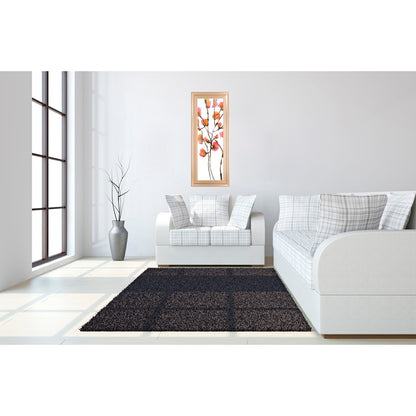Classy Living Inky Blossoms 18x42in Vertical Wall Art | Contemporary Rose Gold Romance MDF Frame | Living Room, Bedroom & Office Decor | 18 x | Model 1837