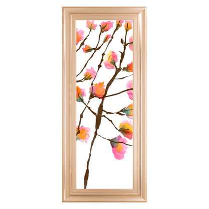 Classy Living Inky Blossoms II 18x42in Wall Art | Contemporary Rose Gold Romance Frame | Living Room & Bedroom Decor | 18 x 42 x 1 in | Model 1838