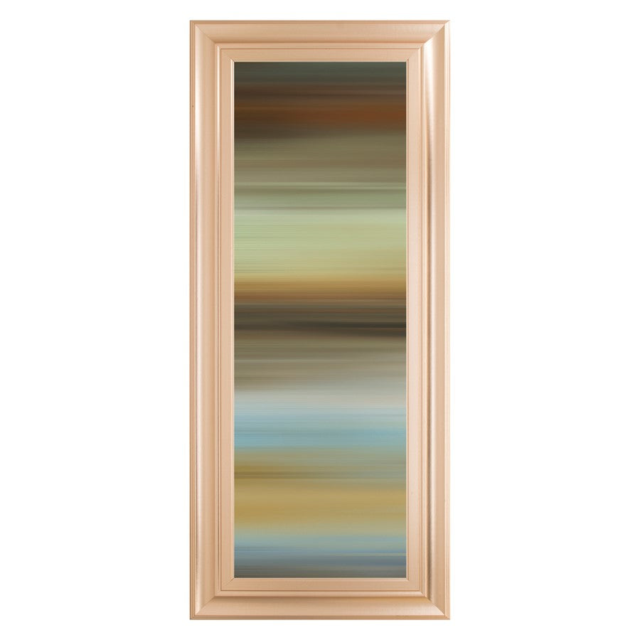 Classy Living Abstract Horizon I 42in Vertical Wall Art | Contemporary Rose Gold MDF Frame on Paper | Living Room & Office Decor | 18 x 42 x | Model 1855
