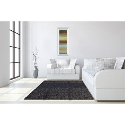 Classy Living Abstract Horizon I 18x42in Wall Art | Contemporary Multicolor Graphic on Paper with Mirrored Frame | Living Room & Bedroom | Model 1855MF