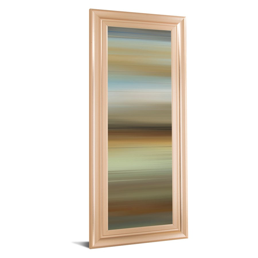 Classy Living Serene Horizon 18x42in Wall Art | Contemporary Abstract Landscape in Rose Gold Romance Frame | Living Room & Bedroom Decor | 1 | Model 1856