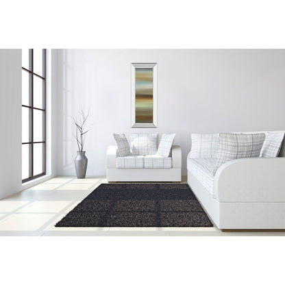 Classy Living Serene Horizon 18x42in Wall Art | Contemporary Abstract Beige Blue Brown Green on Mirrored Frame | Living Room & Bedroom | Model 1856MF