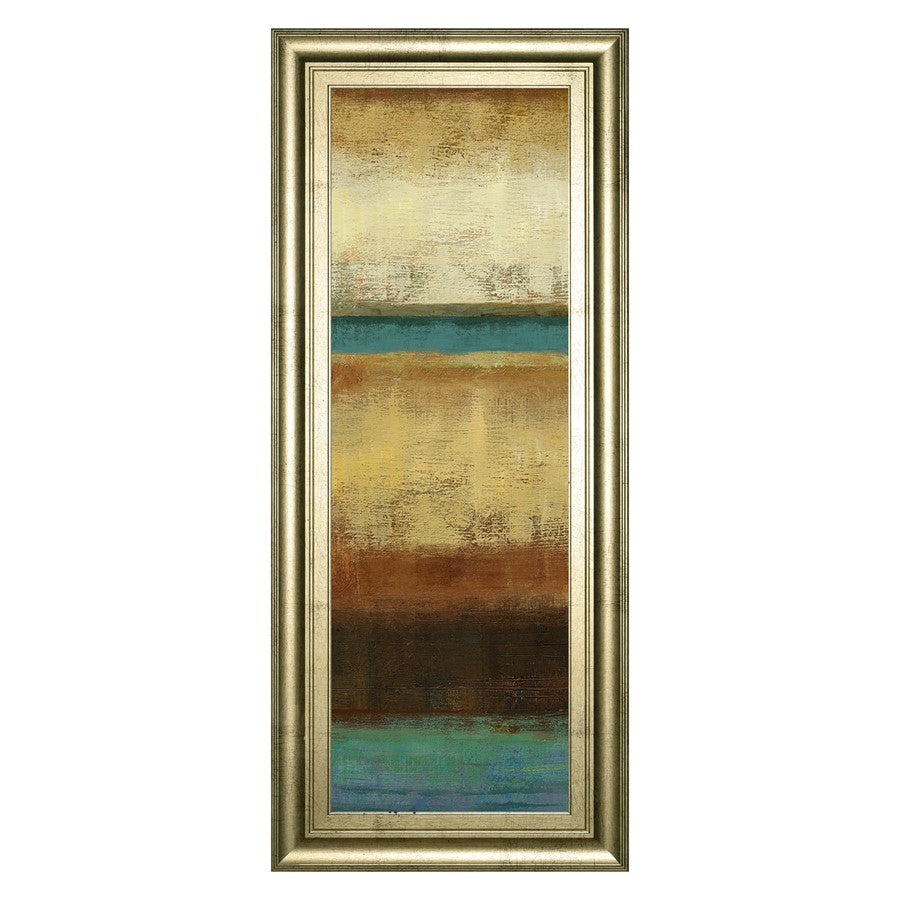 Classy Living Elegant Horizon Wall Art 18x42in | Contemporary Gilded Radiance MDF Frame with Glass | Living Room & Office Decor | 1 x 18 x 42 | Model 1865