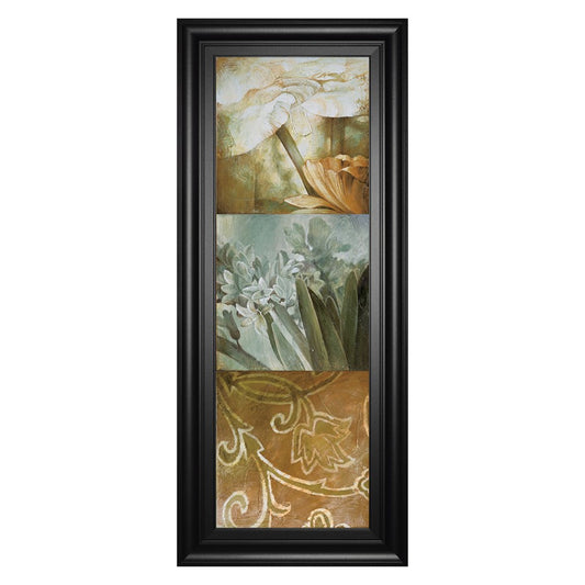 Classy Living Golden Trio Harmony Wall Art 18x42in | Transitional Black MDF Frame with Glass | Living Room & Bedroom Statement Decor | 18 x | Model 1893