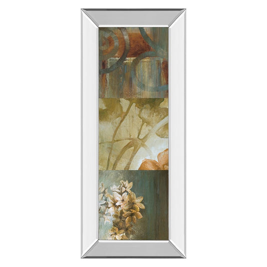 Classy Living Square Choices Wall Art 18x42in | Transitional Mirrored Frame with Floral Motif | Living Room & Bedroom Decor | 18 x 42 x 3 in | Model 1894MF