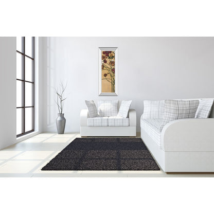 Classy Living Meadow Crimson Blooms 18x42in Wall Art | Traditional Floral Paper Print with Mirrored Frame | Living Room & Bedroom Decor | Model 1898MF