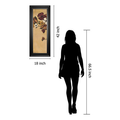 Classy Living Meadow Ember 18x42in Wall Art | Traditional Multicolor Paper on MDF in Black Frame | Living Room & Bedroom Accent | 18 x 42 x 1 | Model 1899