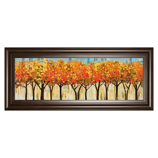 Classy Living Autumn Glow Wall Art 42x18in | Contemporary Cinnamon Mocha MDF Frame | Living Room & Bedroom Fall Decor | 42 x 18 x 1 in | Model 1908