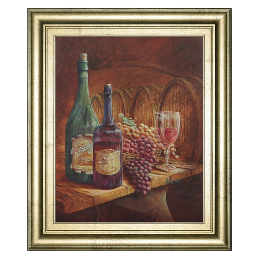 Classy Living Elegant Vineyard Wall Art 22x26in | Traditional Gilded Radiance Frame with Glass | Living Room & Dining Room Decor | 1 x 22 x 26 | Model 325