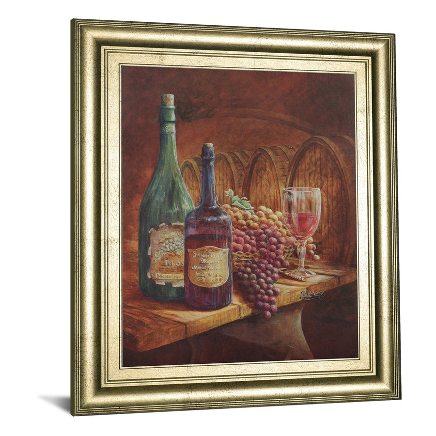 Classy Living Elegant Vineyard Wall Art 22x26in | Traditional Gilded Radiance Frame with Glass | Living Room & Dining Room Decor | 1 x 22 x 26 | Model 325