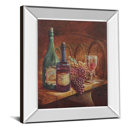 Classy Living Elegant Vineyard 22x26in Wall Art | Traditional Mirrored Frame | Living Room & Dining Room Decor | 22 x 26 x 3 in | Model 325MF
