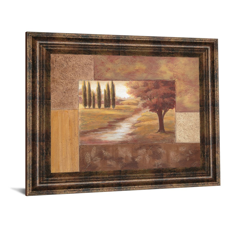 Classy Living Tranquil Pathway 26x22in Wall Art | Traditional Dark Chocolate MDF Frame with Glass | Living Room & Bedroom Decor | 26 x 22 x 1 | Model 335