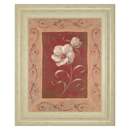 Classy Living Elegant Blossom 22x26in Wall Art | Traditional Botanical Print with Ivory MDF Frame | Living Room & Bedroom Decor | 22 x 26 x 1 | Model 336