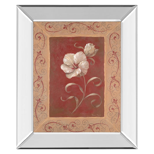 Classy Living Elegant Blossom 22x26in Wall Art | Traditional Botanical Print with Mirrored Frame | Living Room & Bedroom Decor | 22 x 26 x 3 | Model 336MF
