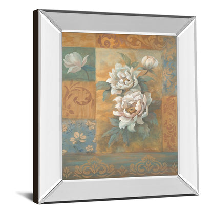 Classy Living Floral Serenity 22x26in Wall Art | Traditional Floral Print in Mirrored Frame | Living Room & Bedroom Decor | 22 x 26 x 3 in | Model 338MF