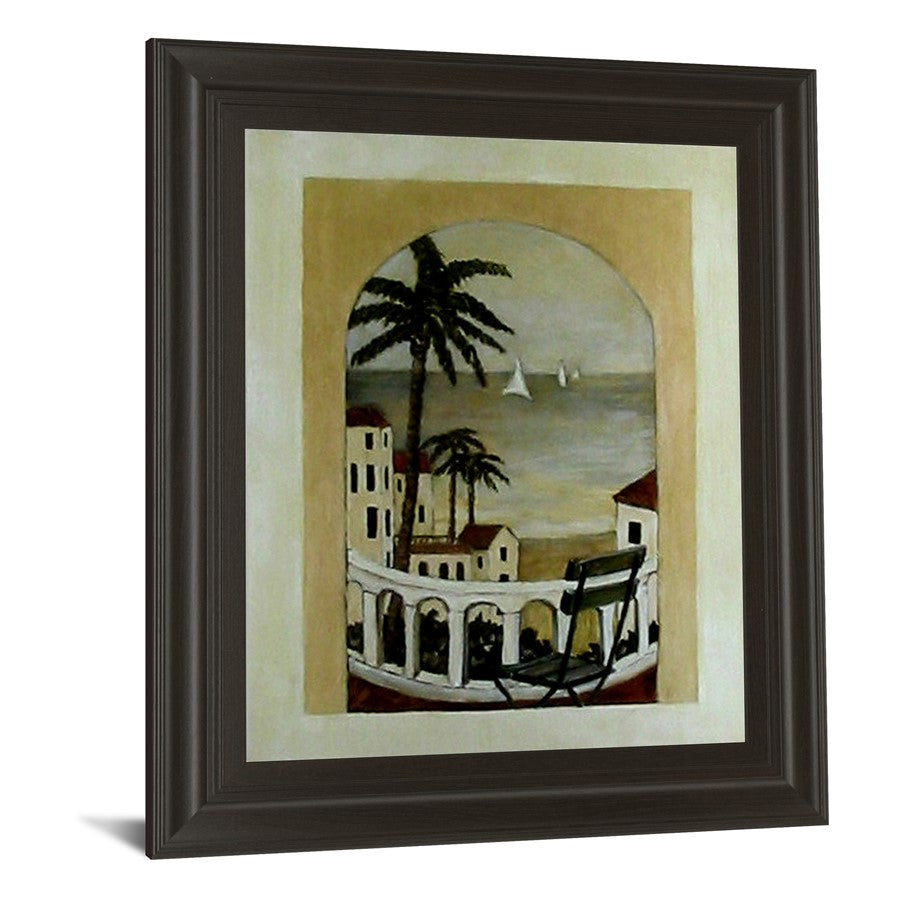 Classy Living Island Hideaway 22x26in Wall Art | Contemporary Framed Print in Dark Chocolate MDF | Living Room & Office Decor | 1 x 22 x 26 in | Model 4475
