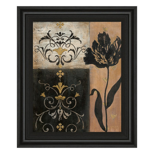 Classy Living Tulip Silhouette 22x26in Wall Art | Contemporary Midnight Aura MDF Frame | Living Room & Bedroom Decor | 1 x 22 x 26 in | Model 4692
