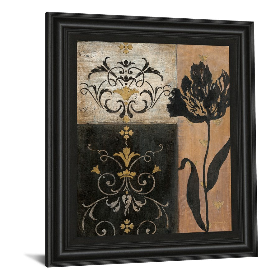 Classy Living Tulip Silhouette 22x26in Wall Art | Contemporary Midnight Aura MDF Frame | Living Room & Bedroom Decor | 1 x 22 x 26 in | Model 4692