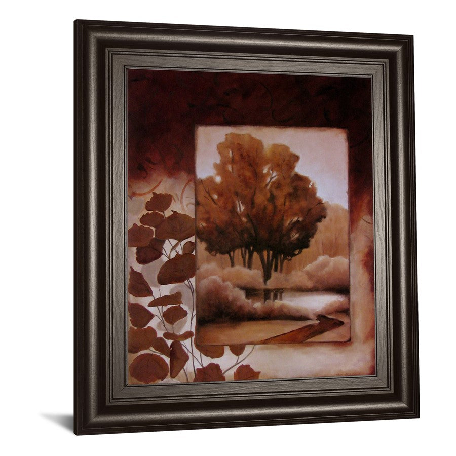 Classy Living Copperwood Reflections 22x26in Wall Art | Contemporary Framed Graphic Art in Dark Chocolate MDF Frame | Living Room & Office | Model 4693