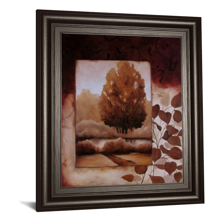 Classy Living Autumn Serenity 22x26in Wall Art | Contemporary Dark Chocolate MDF Frame and Paper Print | Living Room & Office Decor | 22 x 26 | Model 4694